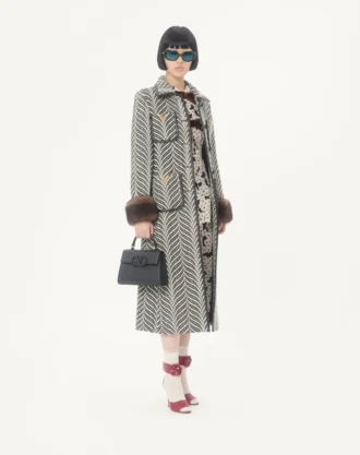 Bolsa pequena Vsling em pele de bezerro granulada