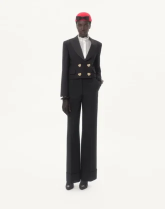 Calças em crepe couture