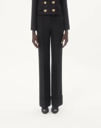 Calças em crepe couture