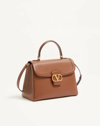 Mala Valentino Garavani 9To5 em pele de bezerro lisa