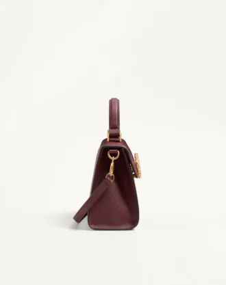 Valentino Garavani Vsling Small Handbag In Grainy Calfskin With Jewel Logo